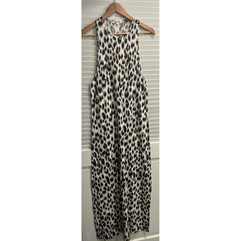 Cotton Citizen Black and White Leopard Print Maxi Dress